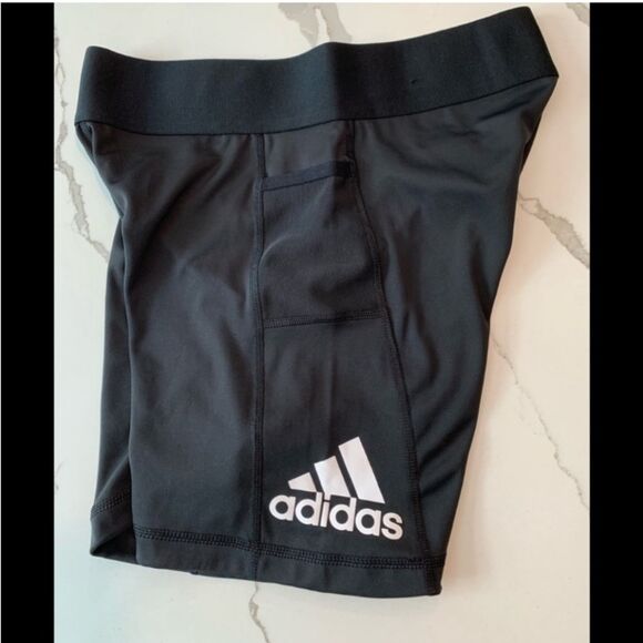 Adidas Alphaskin | Women’s Black Spandex Athletic Volleyball Training Shorts - Picture 4 of 5